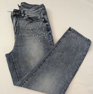 New York & Company Soho High Waisted Crop Jeans Size 8